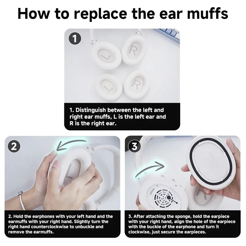 كيو سي واي سماعات رأس H3 Headphone Replacement Ear Pads