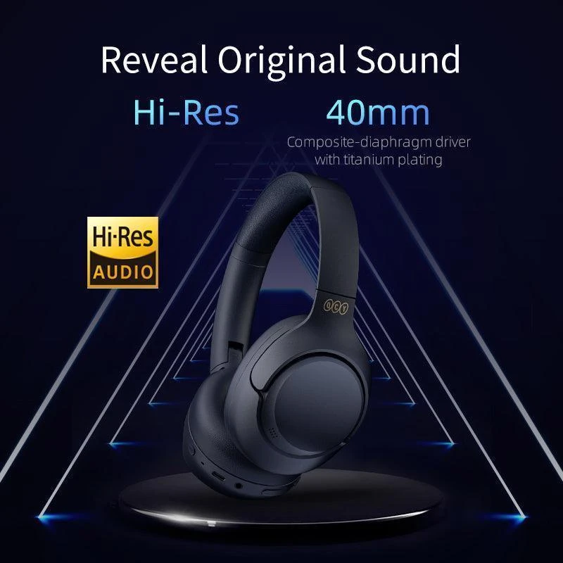 كيو سي واي سماعات لاسلكية H3 Wireless 43dB Hybrid ANC 60H Playtime