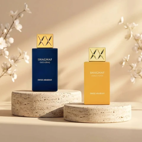 SHAGHAF VANILLA TOFFEE + SHAGHAF OUD AZRAQ