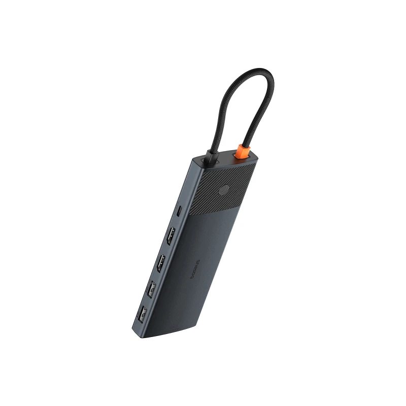 باسيوس شاحن سيارة 10 in 1 Dual Display USB C Hub
