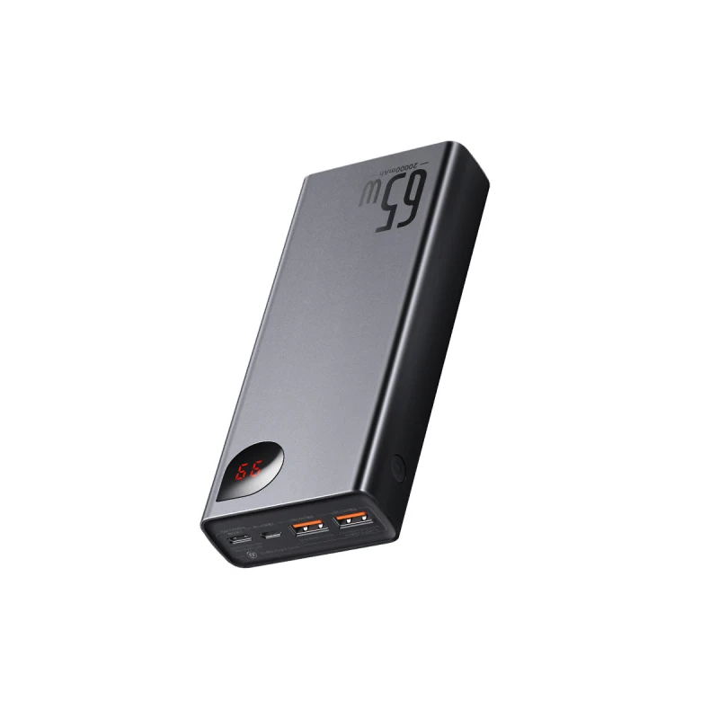باسيوس باور بانك ٢٠٠٠٠ مللي أمبير ٦٥ واط Adaman Metal Digital Display