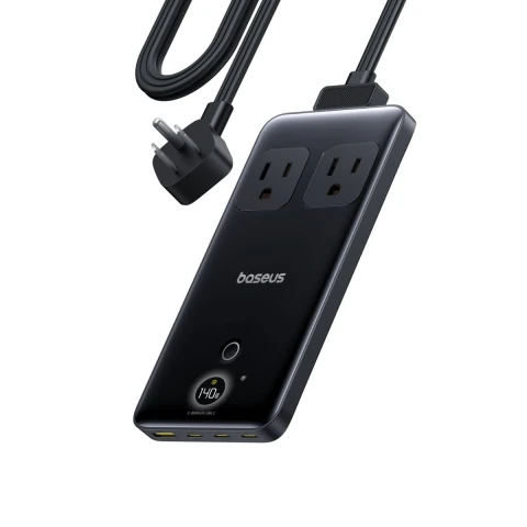 باسيوس شاحن سيارة ١٤٠ واط Blade Power Strip 2AC+1U+3C