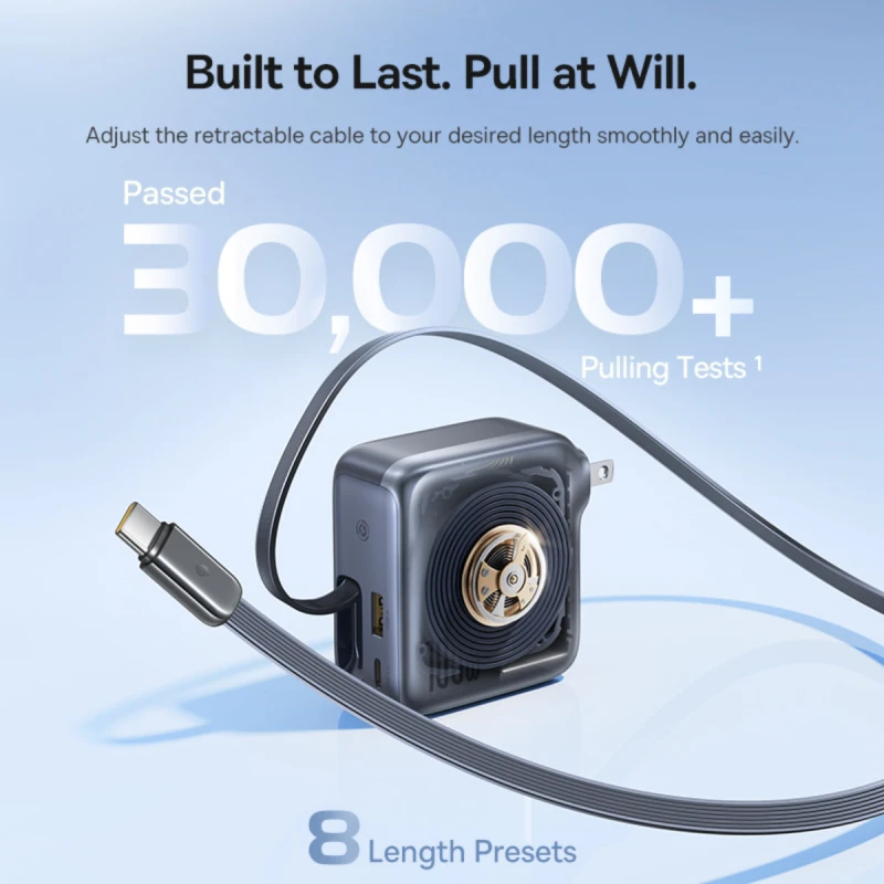 باسيوس شاحن ١٠٠ واط EnerCore CJ11 Fast Retractable 2C+U