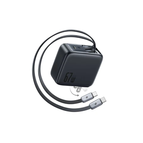 باسيوس شاحن ٦٧ واط EnerCore CJ21 Fast Dual Retractable Cables 3C