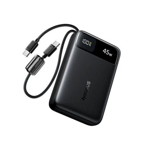 باسيوس باور بانك ٢٠٠٠٠ مللي أمبير ٤٥ واط EnerFill FC11 Cables