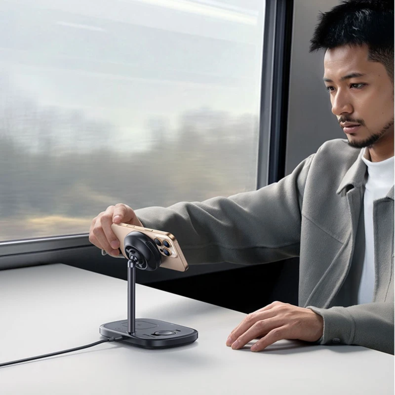 باسيوس شاحن سيارة EnerFill FS41 3 in 1 Wireless Stand