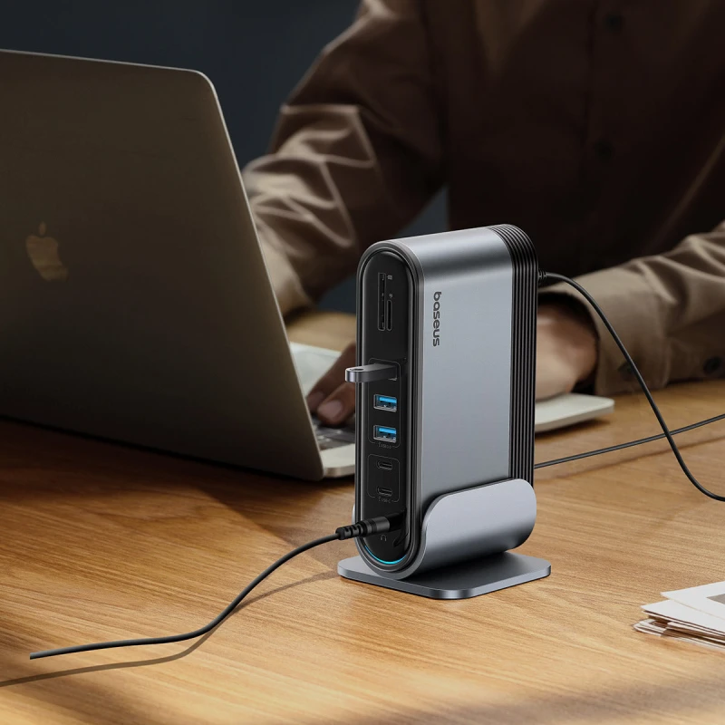باسيوس محطة إرساء UnionJoy 17 in 1 Triple Display Docking Station