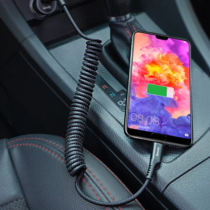 باسيوس كابل Fish Eye USB C Spring 2A 3.3 ft