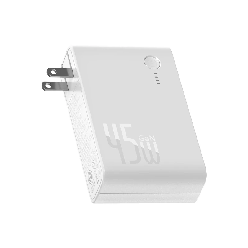 باسيوس باور بانك ١٠٠٠٠ مللي أمبير ٤٥ واط GaN 2 in 1