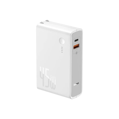 باسيوس باور بانك ١٠٠٠٠ مللي أمبير ٤٥ واط GaN 2 in 1