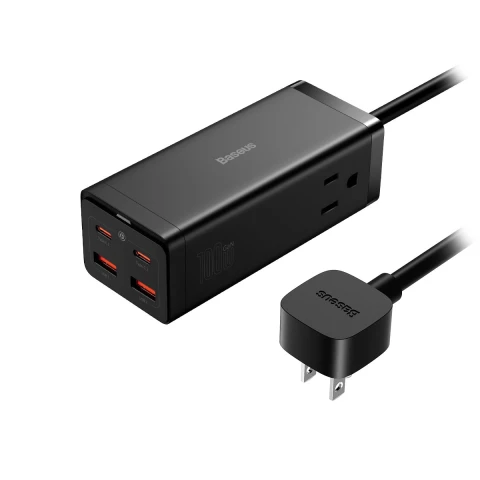 باسيوس شاحن سيارة ١٠٠ واط PowerCombo GaN3 Pro 6 Ports Power Strip