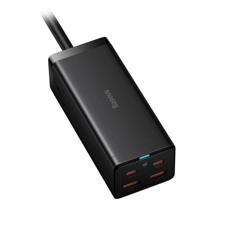 باسيوس شاحن سيارة ١٠٠ واط PowerCombo GaN3 Pro 6 Ports Power Strip