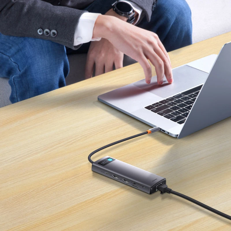 باسيوس شاحن سيارة Joystar 9 in 1 USB C Hub