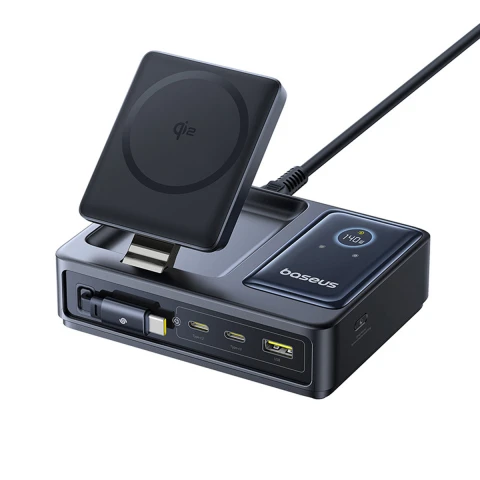 باسيوس شاحن ١٤٠ واط Nomos 5 in 1 Desktop Qi2