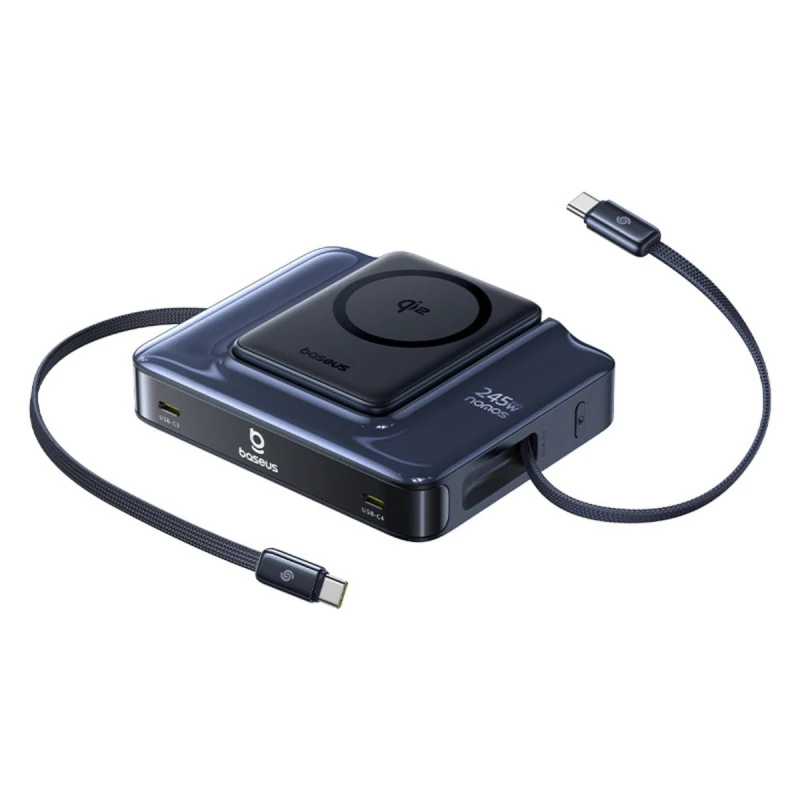 باسيوس شاحن ٢٤٥ واط Nomos NH21 6 in 1 Desktop Station