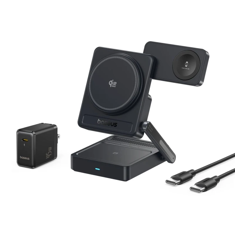 باسيوس شاحن PicoGo AF21 3 in 1 Qi2.2 Wireless