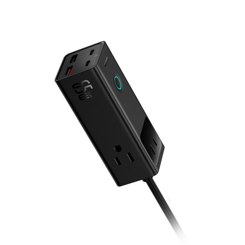 باسيوس شاحن سيارة ٦٥ واط PowerCombo Pro 7 Ports Power Strip