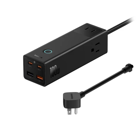 باسيوس شاحن سيارة ١٠٠ واط PowerCombo Pro 7 Ports Power Strip