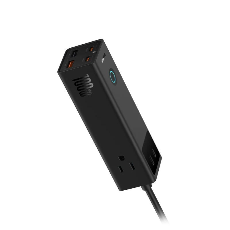 باسيوس شاحن سيارة ١٠٠ واط PowerCombo Pro 7 Ports Power Strip