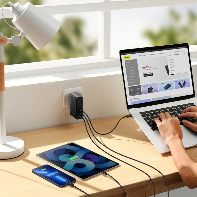 Baseus PowerMega 3 Ports Fast Charger 140W