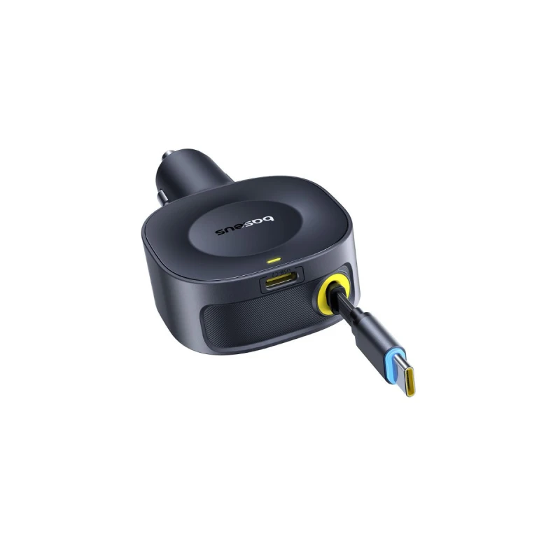 باسيوس شاحن سيارة ٦٠ واط PrimeTrip VR2 Car Retractable C+C