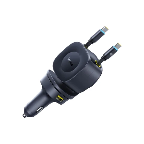 باسيوس شاحن سيارة ١٦٣ واط PrimeTrip VR2 Max Car Retractable 3C+U
