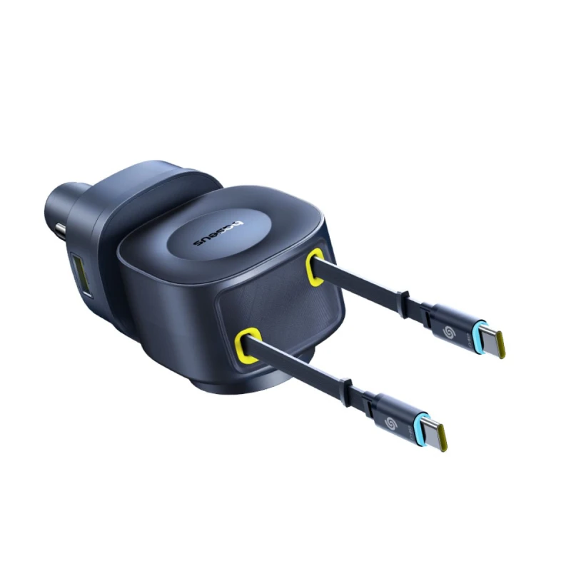 باسيوس شاحن سيارة ٢٤٠ واط PrimeTrip VR2 Max Car Retractable 3C+U