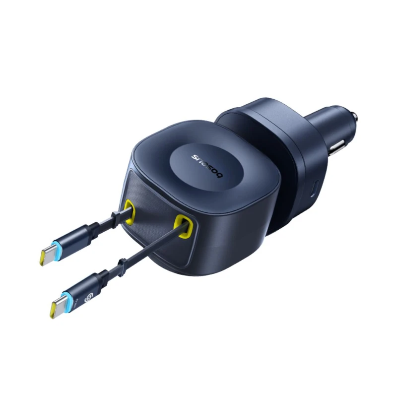 باسيوس شاحن سيارة ٢٤٠ واط PrimeTrip VR2 Max Car Retractable 3C+U