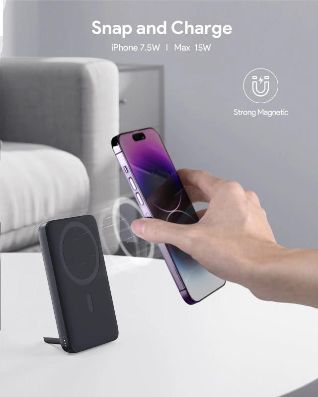 AUKEY MagFusion 10000 10000mAh Magnetic Wireless Charging Power Bank PB-MS02