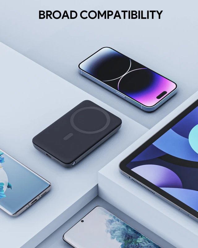 أوكي باور بانك ٦٧٠٠ مللي أمبير MagFusion 6700 Magnetic Wireless PB MS01
