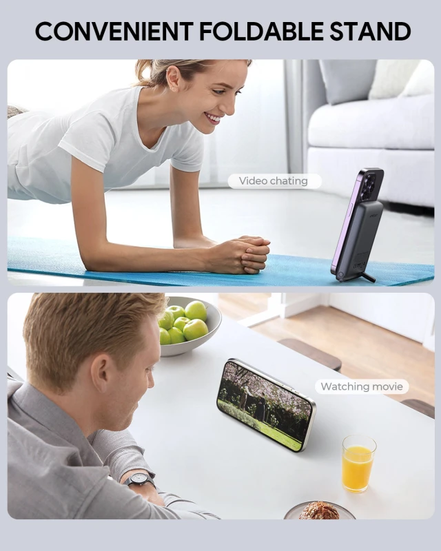 أوكي باور بانك ٦٧٠٠ مللي أمبير MagFusion 6700 Magnetic Wireless PB MS01