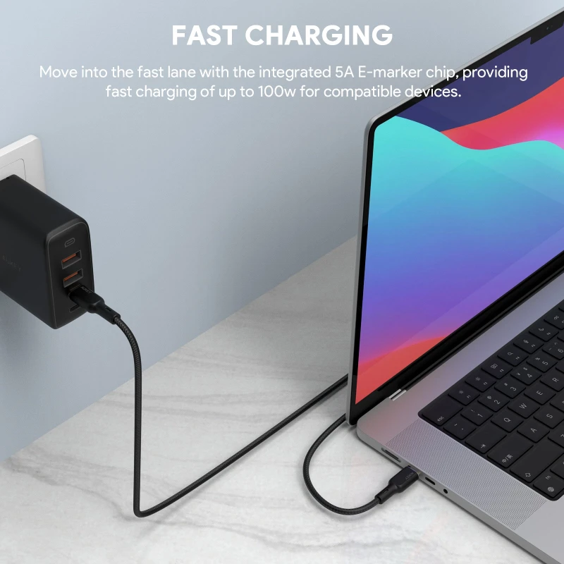 أوكي كابل ١٠٠ واط CB KCC101 1m USB C to USB C