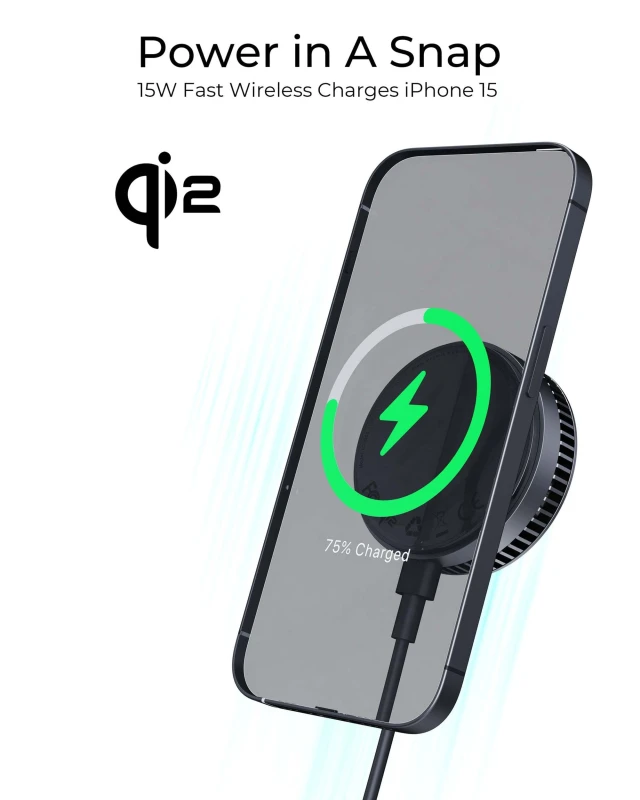 AUKEY MagFusion GameFrost Qi2 Active Cooling Wireless Charging Pad LC-G10