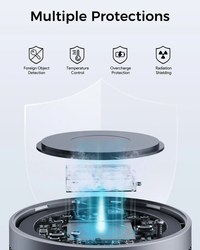 AUKEY MagFusion GameFrost Qi2 Active Cooling Wireless Charging Pad LC-G10