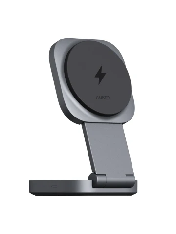 أوكي شاحن MagFusion L Qi2 2 in 1 Foldable Magnetic Fast Wireless Station LC MC211