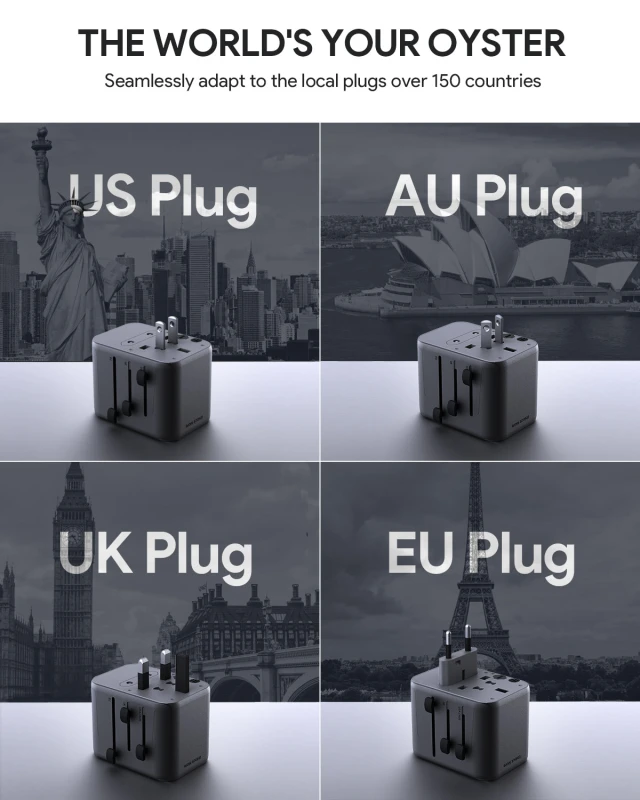 Travel Mate 35W Universal Adapter with USB Ports