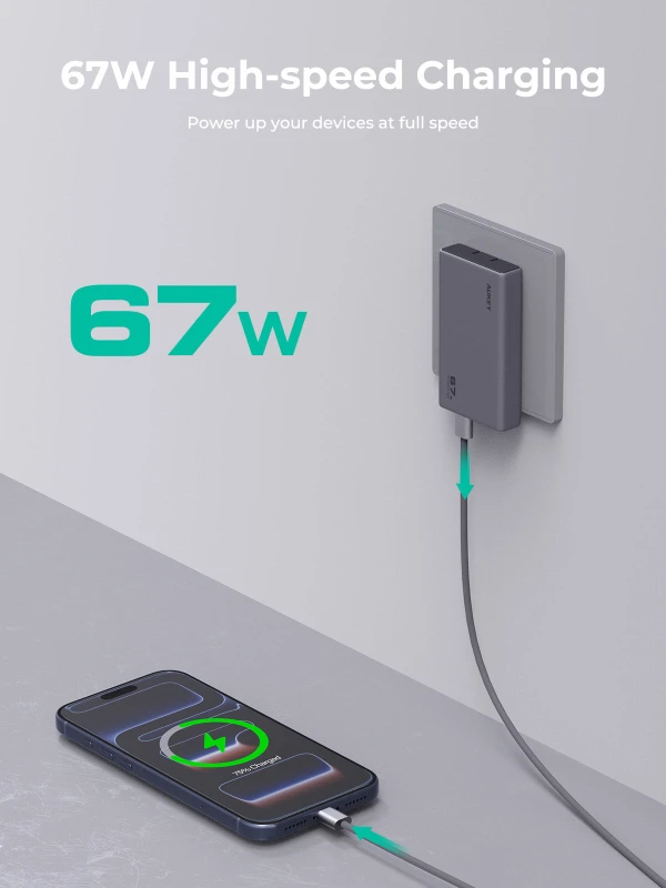 أوكي شاحن ٦٧ واط Comet Slim PD Wall GaN Technology PA C4