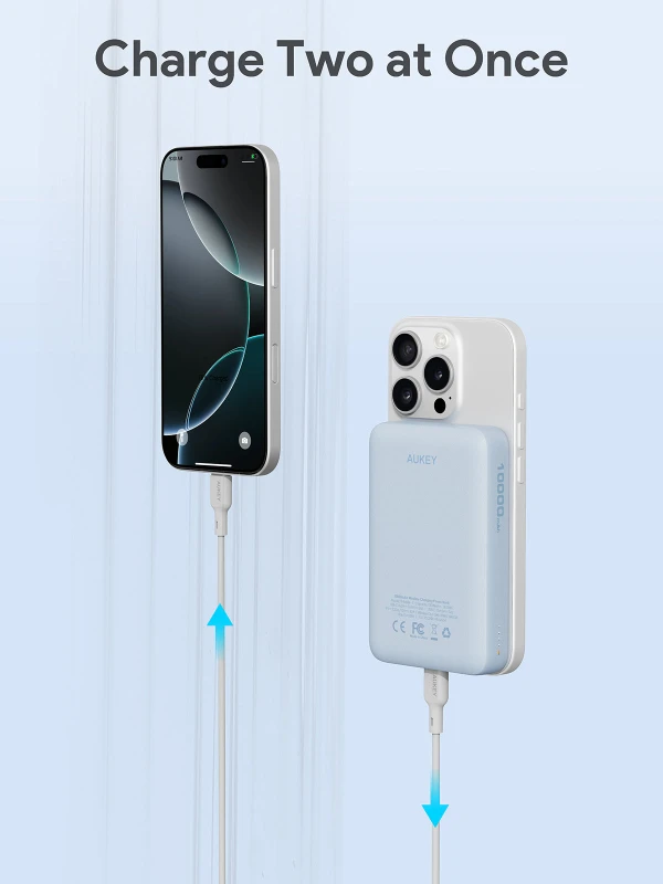 AUKEY MagFusion 10000 10000mAh Magnetic Wireless Charging Power Bank PB-MS04