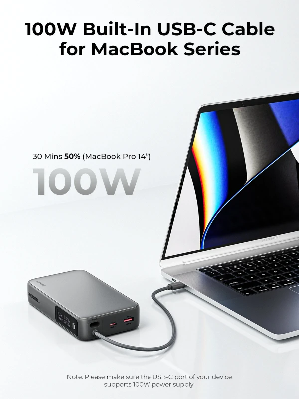 أوكي باور بانك Spark Sling 20000 Compact Fast Built in USB C PB Y48