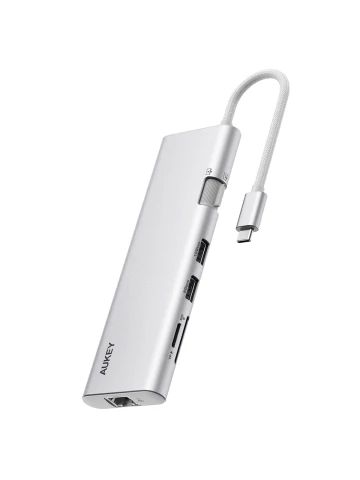 أوكي شاحن سيارة UH CUH03 OfficeDok 10 in 1 USB C Hub 2 HDMI Ports