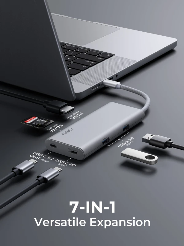 أوكي محطة إرساء UH CUH07 OfficeDok 7 in 1 USB Hub