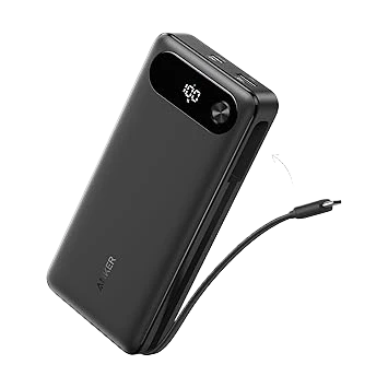 أنكر باور بانك ٢٠٠٠٠ مللي أمبير ٨٧ واط بكابل USB-C مدمج (A1383)