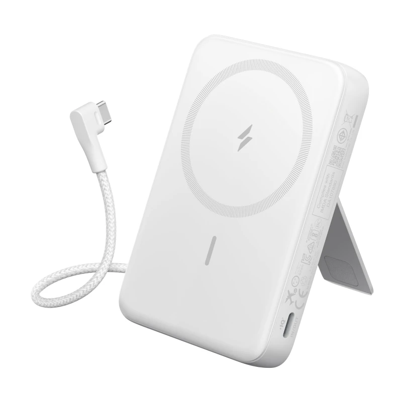 أنكر Zolo باور بانك مغناطيسي ١٠٠٠٠ مللي أمبير ٣٠ واط بكابل USB-C مدمج (A1685)